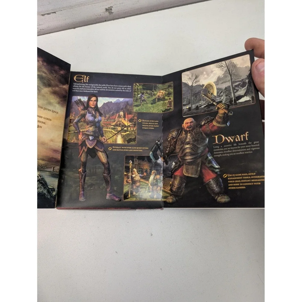 Lord Of The Rings Online Shadows Of Angmar PC DVD Midway‎ NTSC-U/C Manual Disc